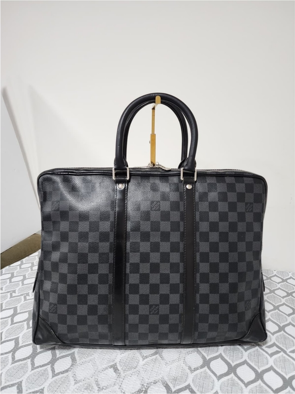 Louis Vuitton Damier Graphite Top Handle Bag Black/Grey